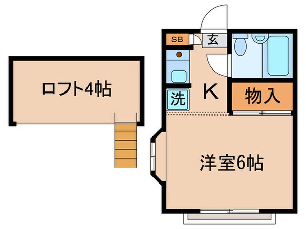 パ－シモン国立の物件間取画像